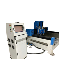 Machine de gravure et de découpe CNC à double tête haute vitesse pour la pierre avec rail de guidage HIWIN