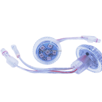 Éclairage LED RVB étanche pour manèges de fête foraine DC24V, type cabochon 45mm, pour l'amusement et les événements