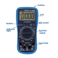 DT151C Multitester Digital LCD, Multitester Digital Tampilan LCD untuk Multimeter dan Multitester Analog