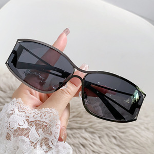 European And American Y2K <b>Sunglasses</b> Hollow Metal Frame UV400 Protection Unisex Outdoor Cycling Style - Product Image 2