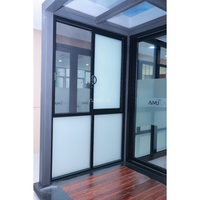 Ventana Corredera de Aluminio con Rotura de Puente Térmico de Bajo Consumo Energético AMJ NFRC, Puerta y Ventanas de Aluminio con Vidrio Aislante de Baja Emisividad para Viviendas