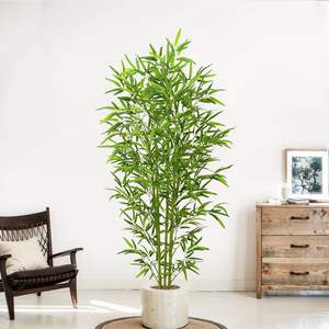 Simulation <span class=keywords><strong>Faux</strong></span> Bambou En Pot <span class=keywords><strong>D</strong></span>écoration Intérieure Bionique Bambou Plante Artificielle Fenêtre Aménagement Paysager Plante Verte Paysage - Product Image 2