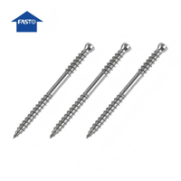 304/316 vis autotaraudeuses en acier inoxydable-Garniture/tête plate, entraînement carré/Torx, pointe de coupe lisse