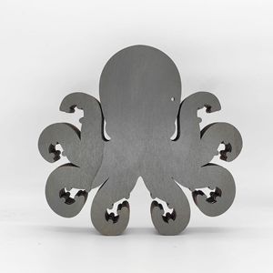 Uionen - Figuras de Pulpo de Madera Talladas a Mano al por Mayor, Artesanías de Animales Marinos, Estilo Peces del Océano, Adornos Decorativos para Mesa de Hogar - Product Image 5