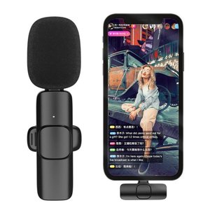 Micrófono de Solapa Inalámbrico K9 con Clip Portátil para Grabación de Audio y Video Mini Mic para iPhone Android Teléfono Móvil Carga en Vivo - Product Image 4