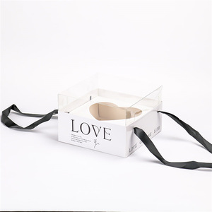 Scatola Regalo Portatile in Carta Kraft con Stampa in Lamina Dorata, Scatola Quadrata Artigianale per Bouquet di Fiori per Negozi di Fiori - Product Image 5