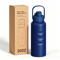 Bouteille d'eau isotherme en acier inoxydable à double paroi avec couvercle à poignée, 750 ml, personnalisable avec logo, écologique, pour la gym et le sport (25 oz, 32 oz, 40 oz)
