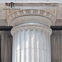 Kingseven-colonne de roche en marbre naturel sculpté, haute qualité, pour l'extérieur, verticale romaine