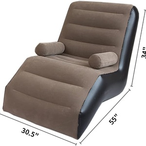 Inflatable Lounges <b>Folding</b> Lazy Floor Chair <b>Sofa</b> Lounger <b>Bed</b> Inflatable Chair With Armrests Home Furniture Foldable - Product Image 1