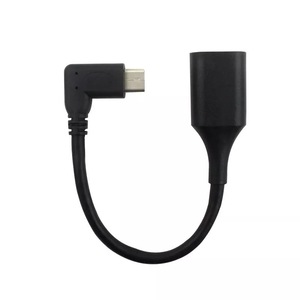 อะแดปเตอร์ OTG แบบมุมขวา 90 องศา USB 3.1 ประเภท C สำหรับโทรศัพท์มือถือที่มีการเชื่อมต่อแบบเสียบปลั๊กด้วยวัสดุ ABS - Product Image 1