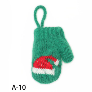 Mini gants en tricot de noël mitaine miniature tricot <span class=keywords><strong>mitaines</strong></span> de père noël ornements d'arbre pour bricolage poupée artisanat - Product Image 6