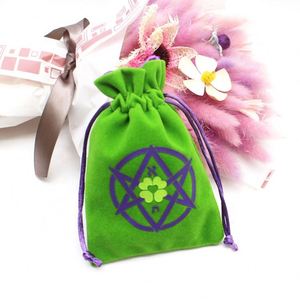 Pochette d'emballage pour bijoux en velours avec cordon de serrage, logo personnalisé, sac cadeau recyclable pour bijoux - Product Image 4