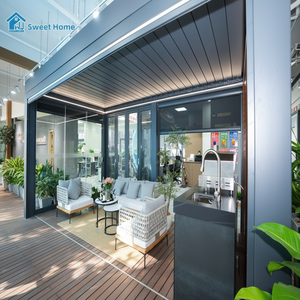 Pergola en aluminium résistant à la rouille Sweet Home avec lames orientables intelligentes - Abri <span class=keywords><strong>extérieur</strong></span> multi-saisons <span class=keywords><strong>pour</strong></span> la détente sur la pelouse et les fêtes en famille - Product Image 5