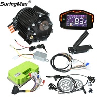Kit de conversion de moto électrique complet 2KW avec écran LCD, accélérateur au pied, freins hydrauliques, moteur central QS120 60H V3 pour vélo électrique