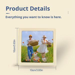 Cadre photo DIY avec haut-parleur Bluetooth sans fil, aimant de réfrigérateur musical, personnalisable, pour le stockage de souvenirs, décoration intérieure - Product Image 5