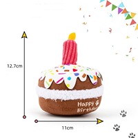 Jouet pour chien grinçant écologique gâteau d'anniversaire pour animaux de compagnie fabricant de son sac de fournitures en peluche résistant à la mastication emballé