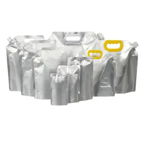 Read To Ship Pure Aluminum Foil Spout Pouch for Drinking Milk Juice Water Cold Bear Wine Spirits Packaging
