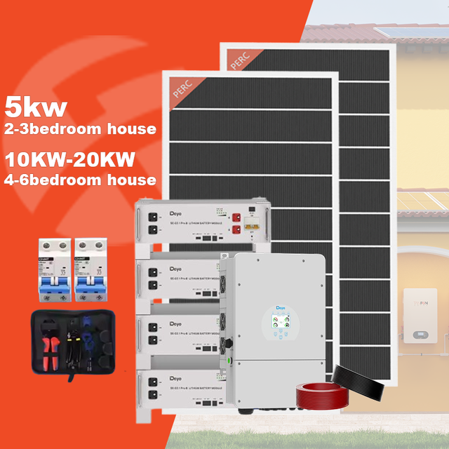 Solar Panel System Complete Set 5KW 10KW Electricity Generating Installation 20KW Solar Energy System for Home Solar Kits Solar