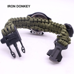 Bracelet IRONDONKEY Montre électronique OEM Bracelet de tissage à la main en plein air Aventure sauvage Corde parapluie à sept noyaux - Product Image 4