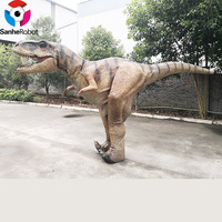 Kostum Dinosaurus Animatronik Realistis untuk Anak-Anak Terbuat dari Busa Logam Silikon untuk Penggunaan di Sekolah & Taman Hiburan Model Produk