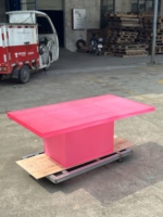 Table basse en acrylique rose givré, panneau épais mat, sur mesure pour salon, décoration intérieure, boutique, exposition en galerie