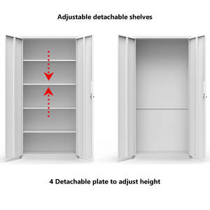 Personnel document haut 2 portes fer métallique moderne verrouillage bureau à domicile meubles acier stockage métal classeurs - Product Image 5