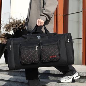 Bolsa de lona de tela Oxford de 36-55L, equipaje de viaje de gran capacidad para hombres, bolsa de almacenamiento para deportes y acampada al aire libre - Product Image 2