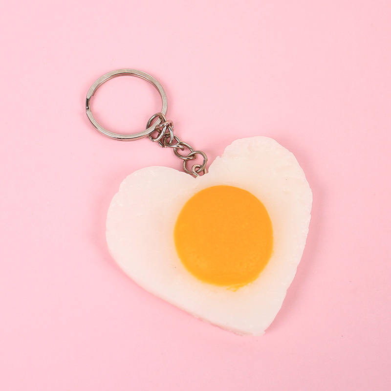 Huevo Frito Pequeño en Forma de Corazón de 6 cm - Llavero