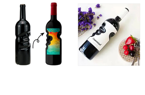 Botella de vino tinto de mano de Ángel de 750ml al por mayor botella de copa de vino de decoración creativa con corcho para champán - Product Image 3