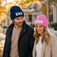 Gorro de Punto Personalizado Dymf, Grueso, Térmico, de Invierno, con Logotipo Bordado Personalizado, con Puño, al por Mayor, OEM, Unisex, Cálido