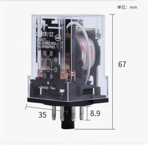 Chint <span class=keywords><strong>JQX</strong></span>-10F ミニチュア低電力リレー汎用小型電磁リレー 220VDC 10A スイッチング電流銀合金プラグイン - Product Image 2
