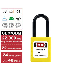 38mm De-Electric Nylon PA Shackle Candado Loto Safety Lock Padlocks Master Key Door Safety Electrical Insulation Lockout/Tagout