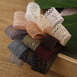 19mm 200yards Mesh Hollow Lace Ribbon with Scalloped Edge Breathable Openwork Woven Trim Gift Wrapping DIY Hair <strong>Bow</strong> - Product Image 2