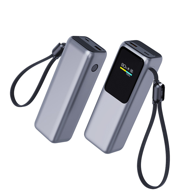 High Capacity 20000mAh Power Banks TFT Color Screen PD100W Super Fast Charging with Type C Cable for Phone and Laptop Powerbank