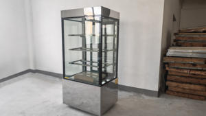 Refrigerador <span class=keywords><strong>Vertical</strong></span> para Pasteles, <span class=keywords><strong>Vitrina</strong></span> Refrigerada para Pastelería, Refrigerador de Exhibición de Cuatro Lados - Product Image 3
