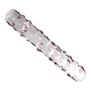 Brinquedos sexuais adultos Backcourt Ponto saliente Vara De Vidro Transparente Dildo Backcourt Ânus Cercla Bead Masturbador Feminino - Product Image 5