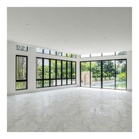 Fenêtres à battants en aluminium à rupture de pont thermique, verre Low-E, Uw1.9, double vitrage, économie d'énergie, joint à 4 couches