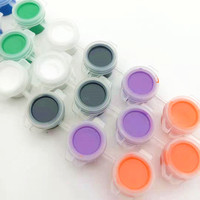 Xinbowen-Juego de botes de pintura acrílica, 8 colores, 3ML, pintura acrílica no tóxica con pincel