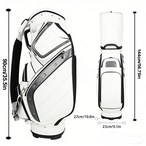 กระเป๋ากอล์ฟสั่งทำขายส่งจากเซียะเหมิน ทำจากหนัง PU และโพลีเอสเตอร์ กระเป๋ากอล์ฟสำหรับนักกอล์ฟมืออาชีพ กระเป๋าแบบมีล้อหลากสี - Product Image 2