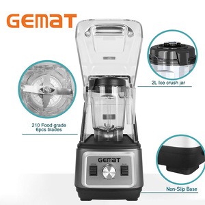 Licuadora Gemat de 1L y 3L de Capacidad, Color Plateado, Licuadora Comercial para Tiendas de Té con Leche y Uso Doméstico - Product Image 3