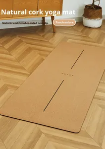 Tappetino Yoga Pieghevole in TPE e Sughero Naturale, Antiscivolo, Impermeabile, Ecologico, a Doppio Strato, 5mm/6mm, per Palestra e Pilates, Nero, Personalizzabile, Vendita all'Ingrosso - Product Image 2