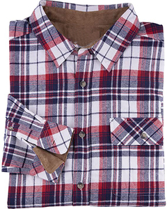 <span class=keywords><strong>Camisa</strong></span> de franela acolchada para hombre, camisas de <span class=keywords><strong>cuadros</strong></span> en negro y rojo, ajuste Regular, diseños personalizados, venta al por mayor, Invierno - Product Image 2