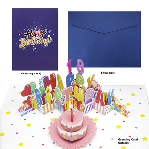 DAMAI 3D papier carte <span class=keywords><strong>musique</strong></span> lumière carte d'<span class=keywords><strong>anniversaire</strong></span> avec cadeau numérique bougies soufflantes populaires <span class=keywords><strong>pour</strong></span> <span class=keywords><strong>joyeux</strong></span> <span class=keywords><strong>anniversaire</strong></span> - Product Image 1