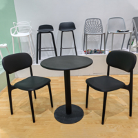 Table de bar en métal durable, style moderne et simple, pour usage commercial extérieur, idéale pour hôpitaux, restaurants, jardins et dégustations de vin.