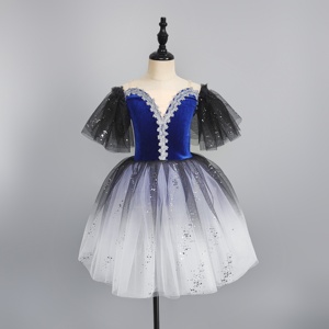 Traje <span class=keywords><strong>de</strong></span> Danza Coral Little Swan <span class=keywords><strong>para</strong></span> <span class=keywords><strong>Niñas</strong></span>, Tutú Largo Profesional <span class=keywords><strong>de</strong></span> Ballet Romántico, Tutú <span class=keywords><strong>de</strong></span> Danza Lírica Moderna y Económica - Product Image 1
