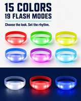 Bracelet LED programmable 15 couleurs, contrôle DMX via application, bracelet lumineux pour concert, fête, personnalisable