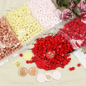 Pastilles de cire à cacheter octogonales nacrées dorées, assortiment de couleurs, pour sceller les enveloppes, 250g, 148 couleurs - Product Image 4