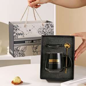 Business Mug Set Heizkissen Temperatur regel becher Smart Coffee Ceramic Mug Warmer mit benutzer definiertem Logo Hochzeits geschenk für Gäste - Product Image 6