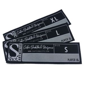 Étiquettes tissées pour uniformes (vêtements de sport, maillots de football…) à coudre sur le ourlet, coupe droite - Product Image 1