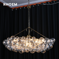 Lustre linéaire RHOEM Talia en verre pour escalier, salon, éclairage décoratif, luminaire suspendu pour la maison